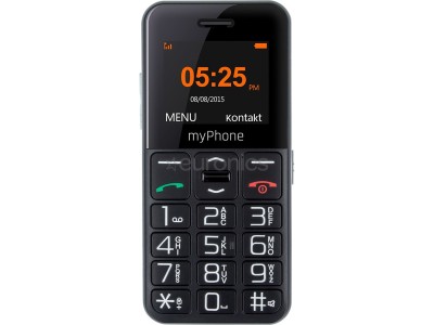 MyPhone Halo Easy, melna - Mobilais