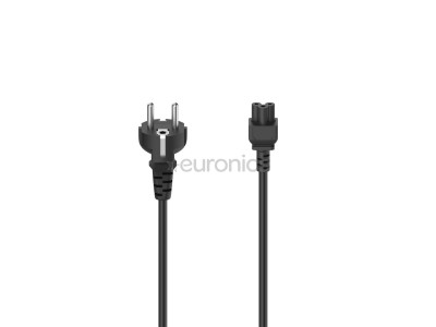 Hama power cord, 3-pin, melna -