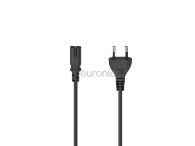 Hama power cord, 2-pin, melna -