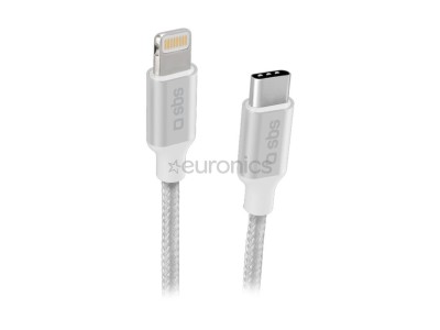SBS Silver Metal Braided, USB-C -