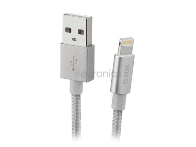 SBS Silver Metal Braided, USB-A -