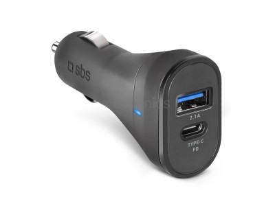 SBS, USB-A, USB-C, 10 W, melna