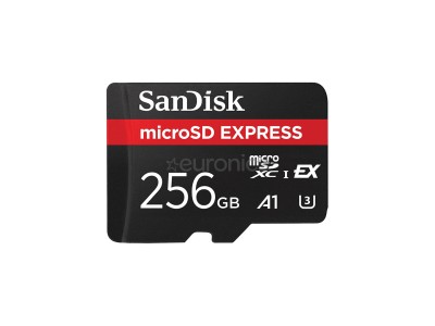 SanDisk microSD Express, 256 GB, melna