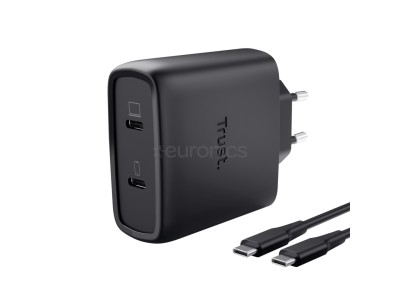 Trust Maxo, 65 W, USB-C, melna