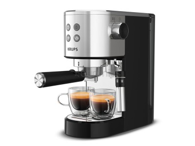 Krups Virtuoso + Pump, melna/nerūsējošā tērauda