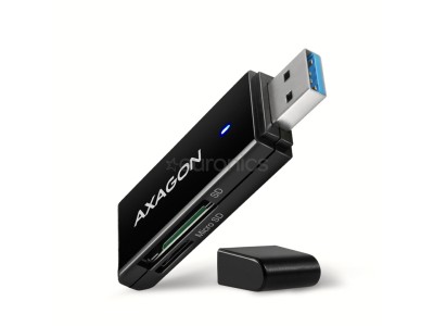 AXAGON CRE-S2N, USB-A, melna - Karšu