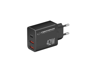 Esperanza EZC106K mains charger 42W Black