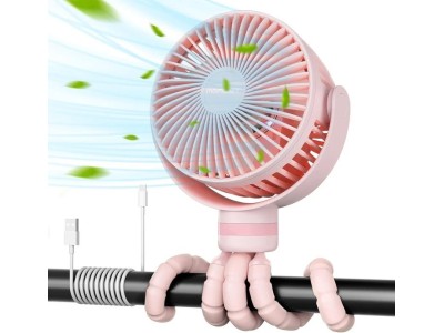 Momcozy portable stroller fan, pink
