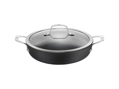 Deep induction frying pan with 2