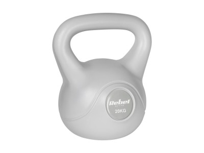 Kettlebell bitumiczny 20 kg szary REBEL