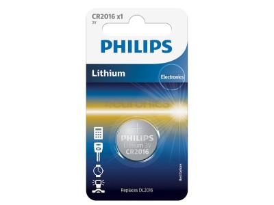Philips Lithium, CR2016, 3V - Baterija