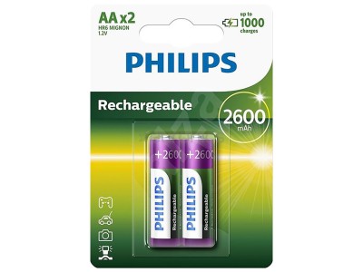 Philips, AA, 2600 mAh, 2gab. -