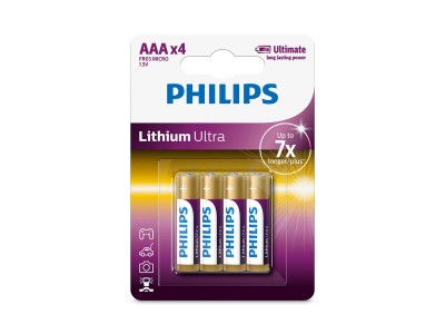 Philips Lithium Ultra, AAA, 4 gab