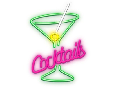 LED Neona gaismas izkārtne - coctail