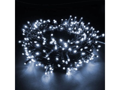 LED Ziemassvētku virtene, 50m, balta, 31V