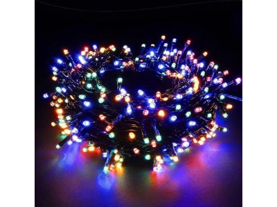 LED Ziemassvētku virtene, 50m, daudzkrāsaina, 31V