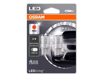 LED spuldzes W21W, 3W, sarkanas, LEDriving