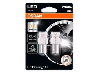 LED spuldzes PY21W amber, 1W, 12V