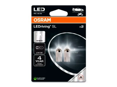 LED spuldzes W5W, 12V, 1W, 6000K