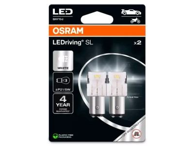 LED spuldzes P21/5W, 1W, 6000K, 12V