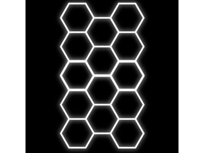 Hexagon gaismekļu komplekts, 14 gab., ar
