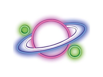 LED Neona gaismas izkārtne - planeta
