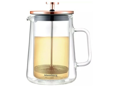 Kafijas/tējas prese, stikls, vara krāsa, 600ml
