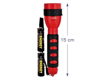 Sarkans lukturītis ar 5 LED, garums