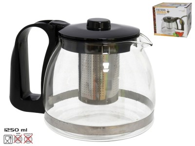 Stikla tējkanna ar tējas filtru 1250
