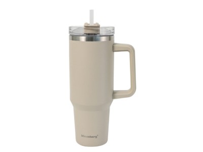 Termokrūze ar salmiņu, bēša, 1100 ml