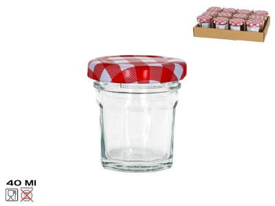 Stikla burka 40 ml, 5x5x5.5