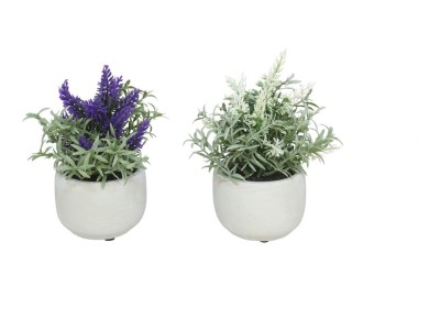 Mākslīgie ziedi lavanda,podiņā 15x15x17 cm