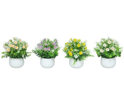 Mākslīgie ziedi, margrietiņa podiņā 21 cm