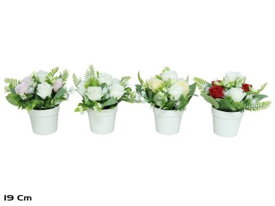 Mākslīgais rozes pumpurs podā 19 cm