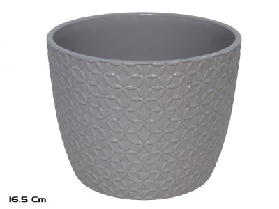 Elio pelēks puķu pods 16,5x12