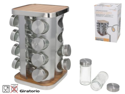 Garšvielu organizators ar 16 burciņām 17x28