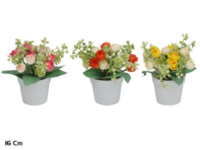Mākslīgais ranunkuls mix podā 16 cm