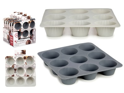 Silikona cepšanas forma 9 mafiniem, 3×22×22