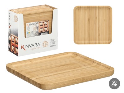 Kvadrātveida bambusa griešanas dēlis, 1.5×20×20