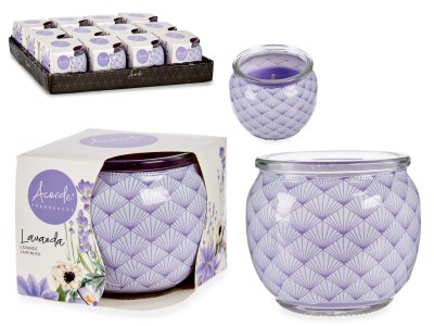 Aromātiskā svece stikla traukā, lavanda, 6