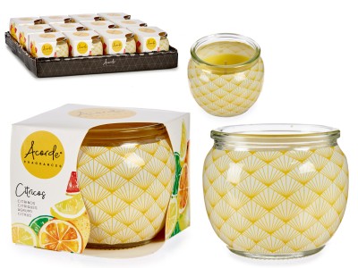 Aromātiskā svece stikla traukā, citrusaugļu, 6