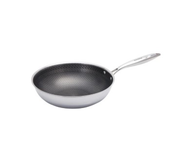Nerūsējošā tērauda WOK panna ar šūnveida