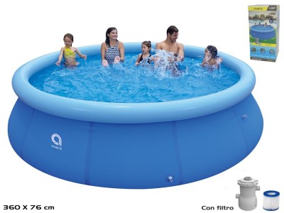 Piepūšams peldbaseins ar filtru, 360 cm