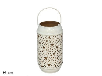 Krēmkrāsas sveču laterna, 14 cm, Sri