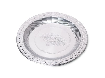 Apaļa nerūsējošā tērauda paplāte, 35 cm