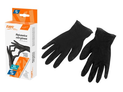 Nitrila cimdi BLACK, 10 gab., S