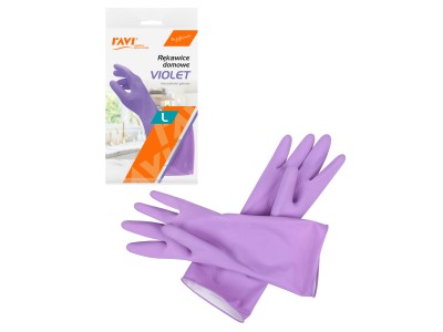 VIOLET mājsaimniecības cimdi L, 1 pāris