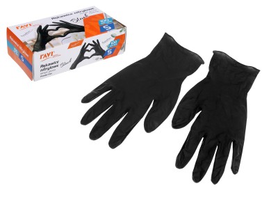 Nitrila cimdi BLACK, 100 gab., S