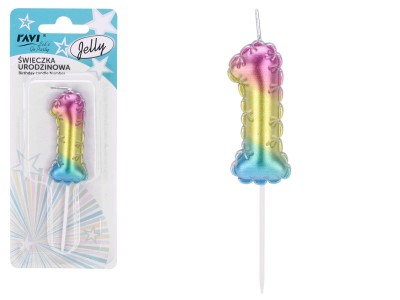 Dzimšanas dienas svece Jelly 1, 6