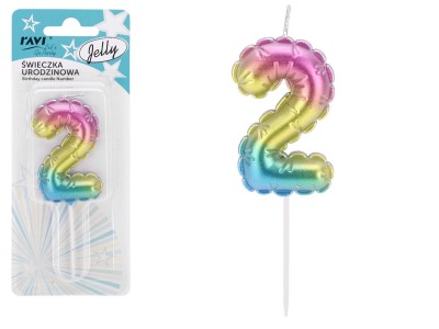 Dzimšanas dienas svece Jelly 2, 6